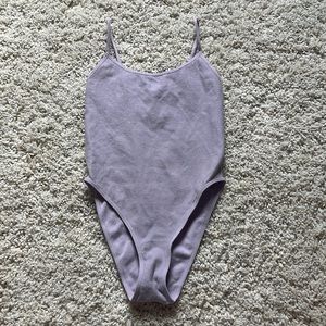 Lavender sparkly body suit